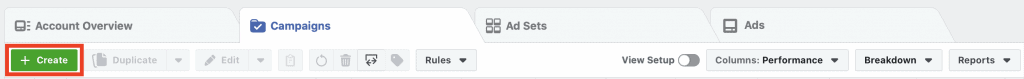 Campaign create dashboard