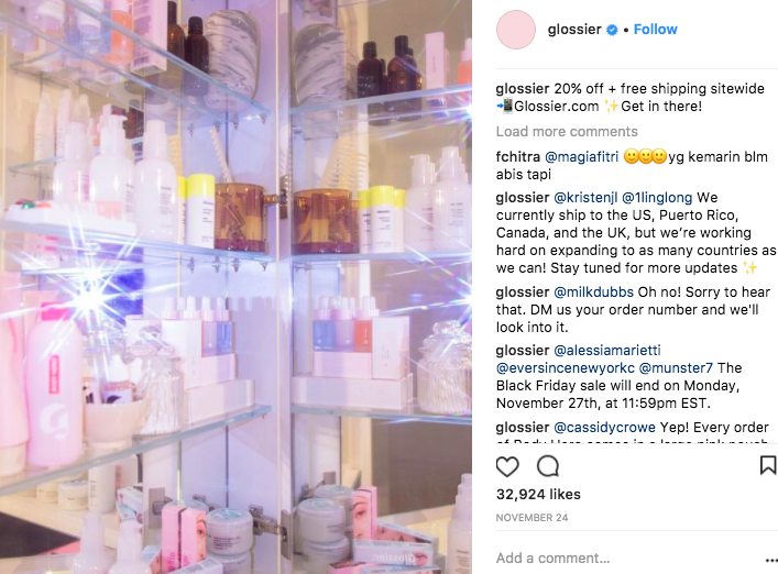 Instagram Post Ideas - Glossier - Sked Social