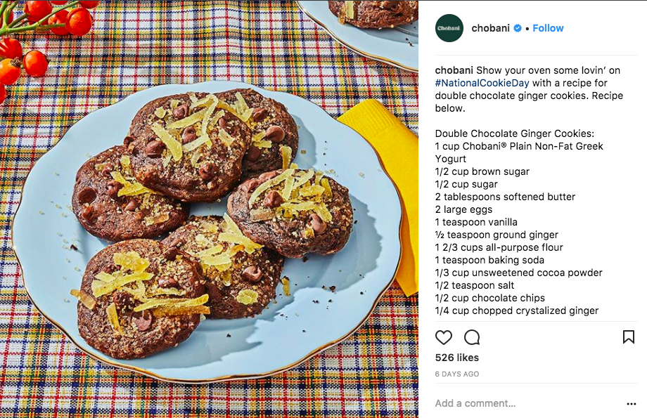 Instagram Post Ideas - Chobani - Sked Social